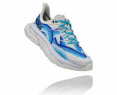 HOKA|All Gender Clifton Edge Geometric Dazzling Blue / Blue Flower