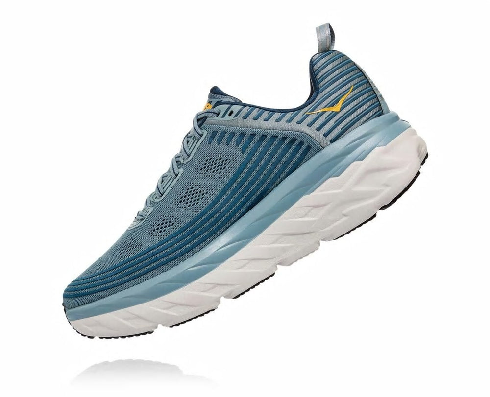 HOKA|Men's Bondi 6 Lead / Majolica Blue