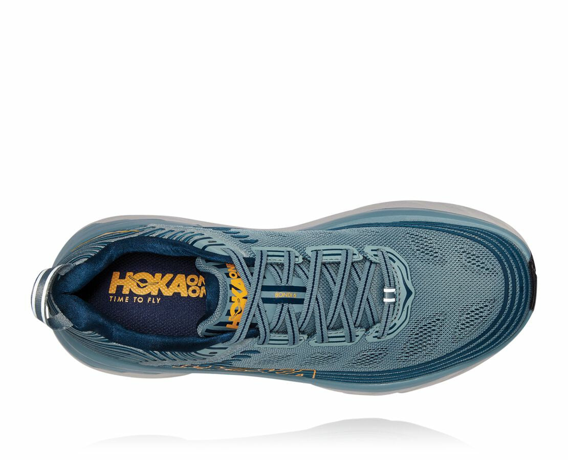 HOKA|Men's Bondi 6 Lead / Majolica Blue