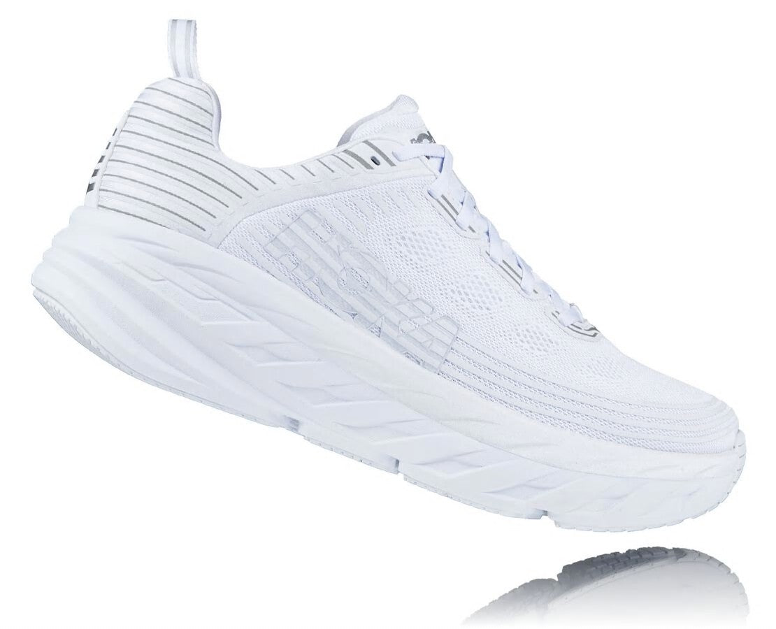 HOKA|Men's Bondi 6 White / White Reflective