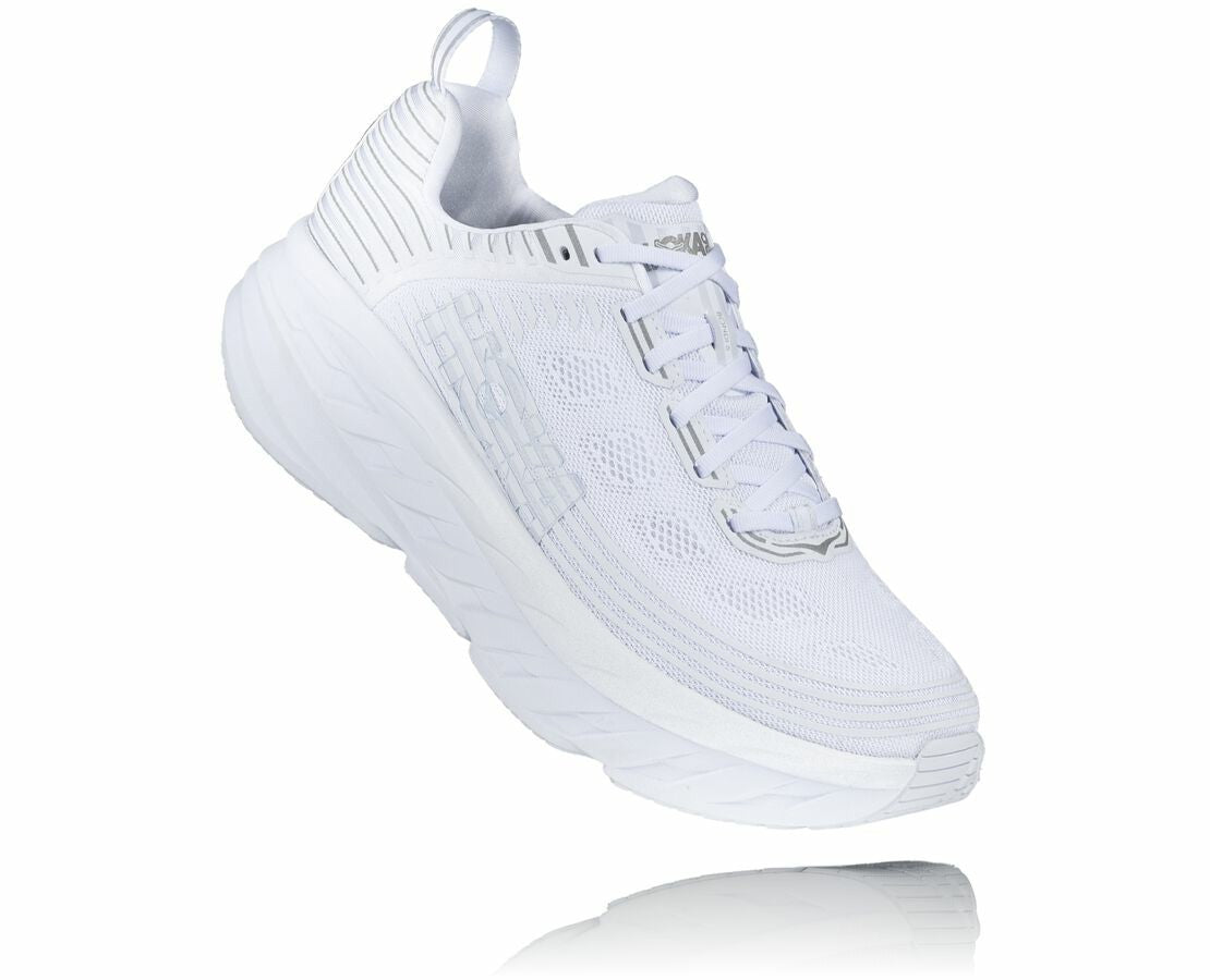 HOKA|Men's Bondi 6 White / White Reflective