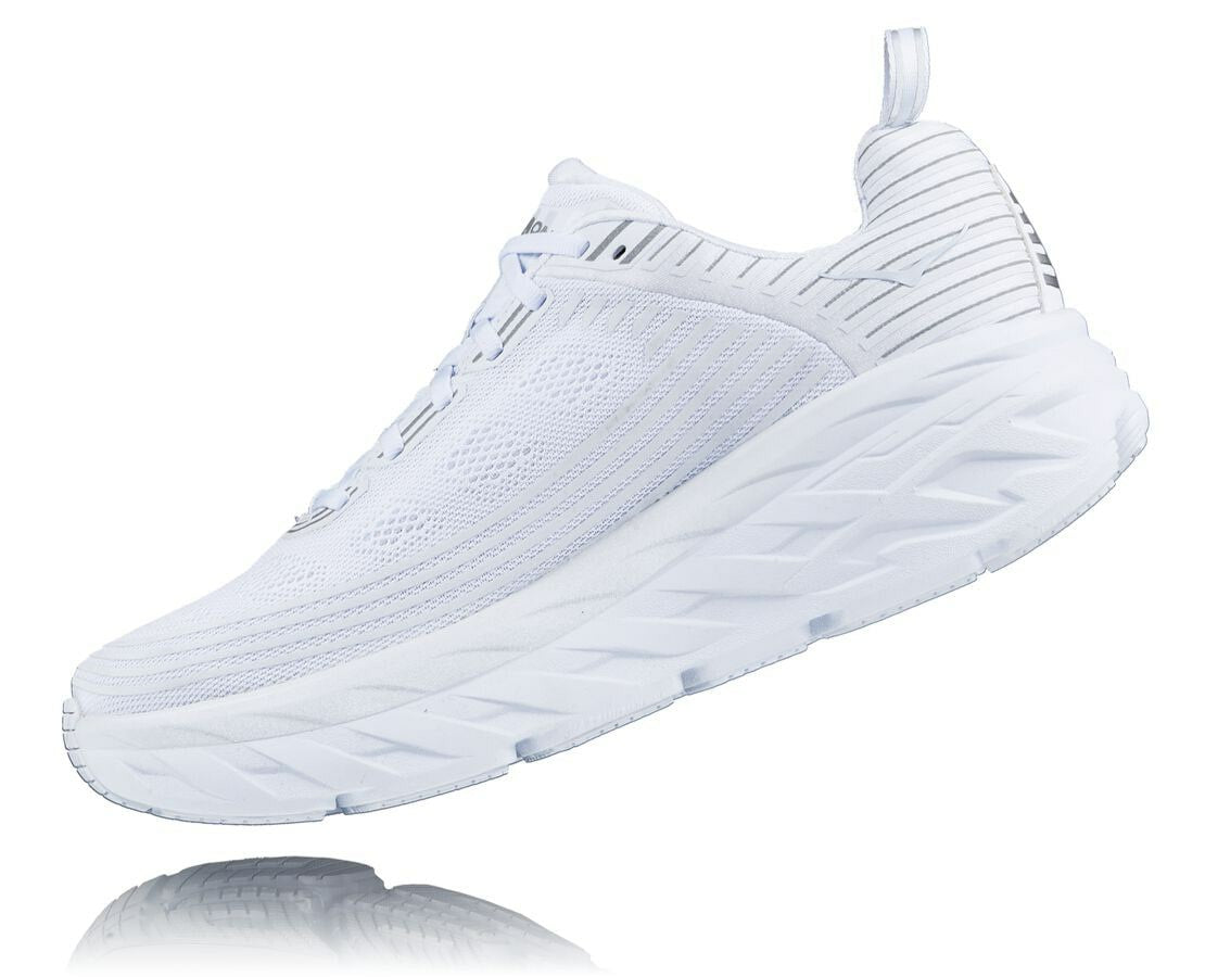 HOKA|Men's Bondi 6 White / White Reflective