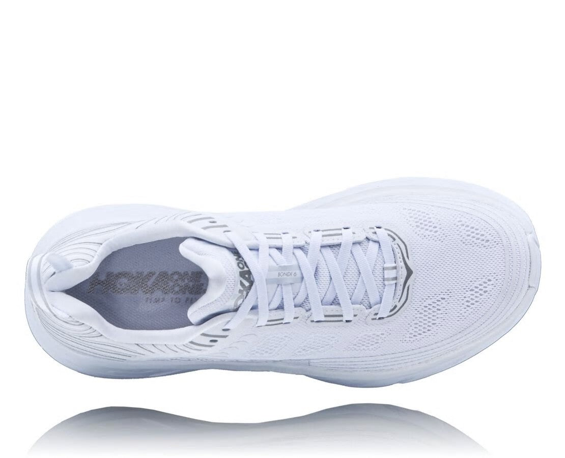HOKA|Men's Bondi 6 White / White Reflective