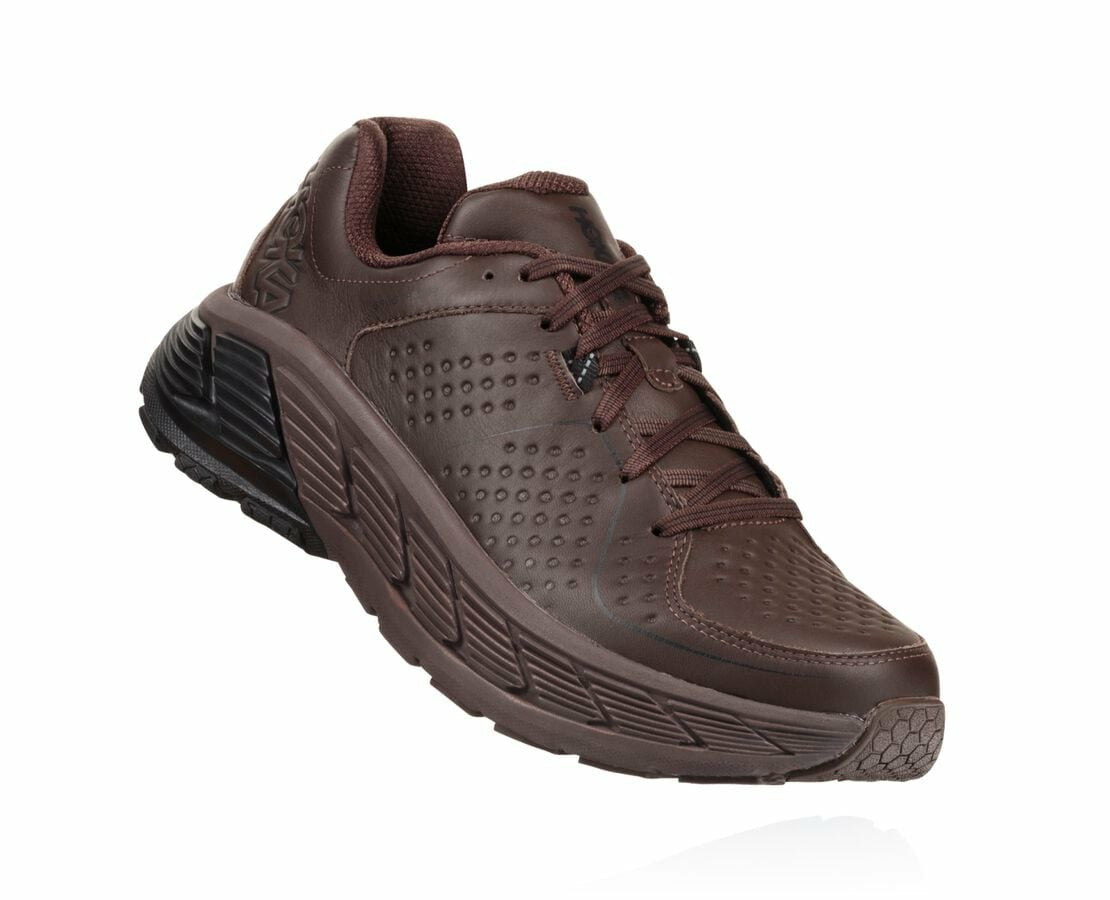 HOKA|Men's Gaviota Leather Demitasse / Black