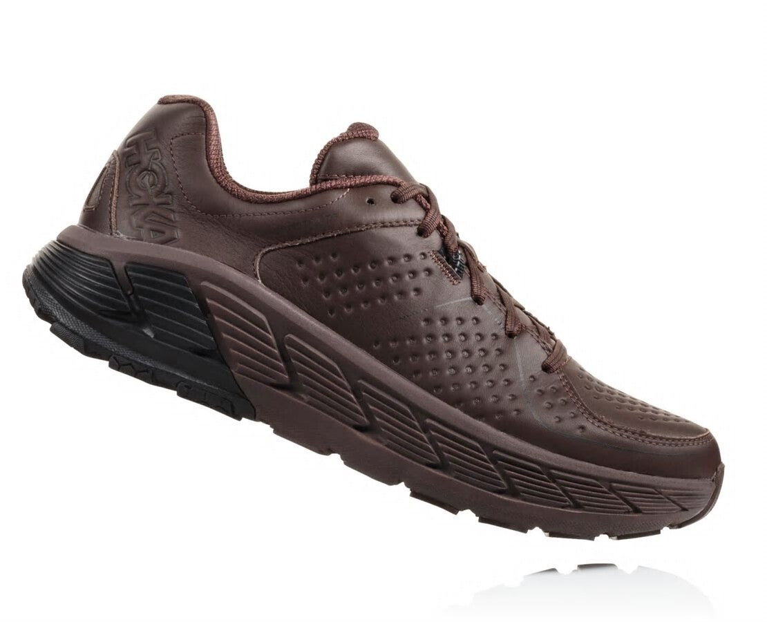 HOKA|Men's Gaviota Leather Demitasse / Black