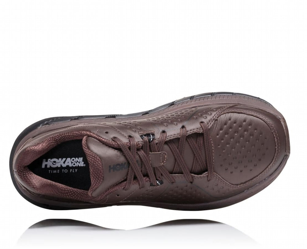 HOKA|Men's Gaviota Leather Demitasse / Black