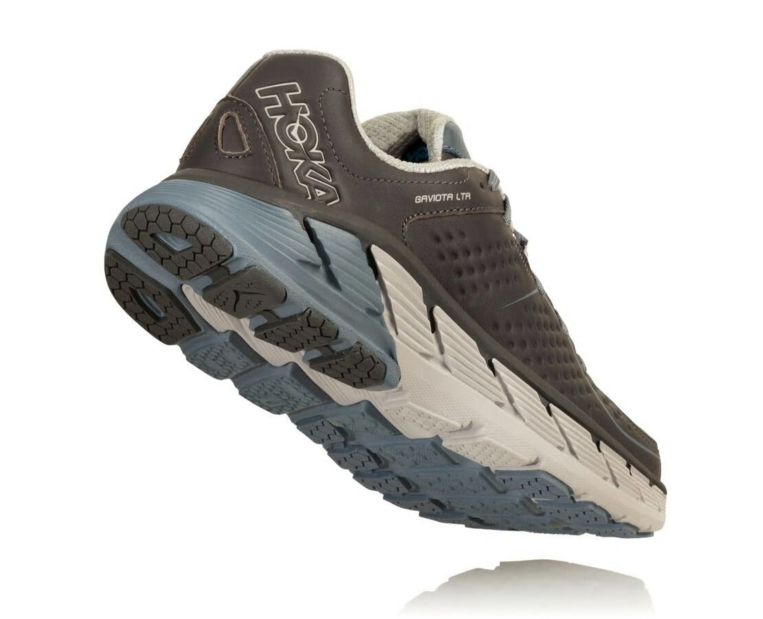 HOKA|Women's Gaviota Leather Charcoal / Tradewinds