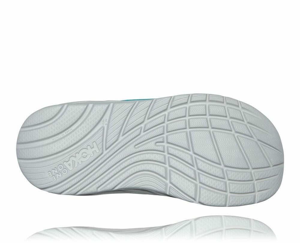 HOKA|Men's ORA Recovery Slide Aquarelle / Blazing Orange