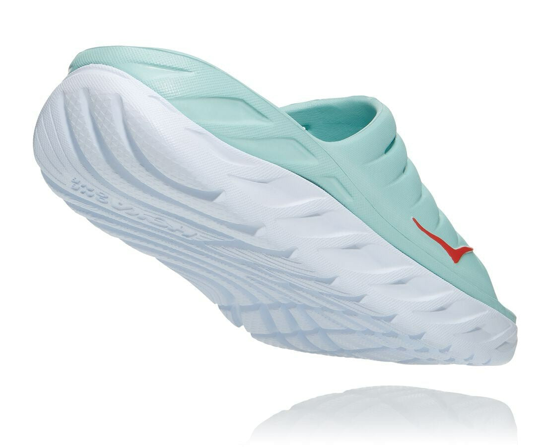 HOKA|Women's ORA Recovery Slide Eggshell Blue / White