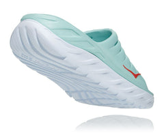 HOKA|Women's ORA Recovery Slide Eggshell Blue / White