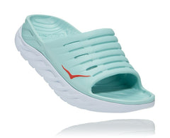 HOKA|Women's ORA Recovery Slide Eggshell Blue / White