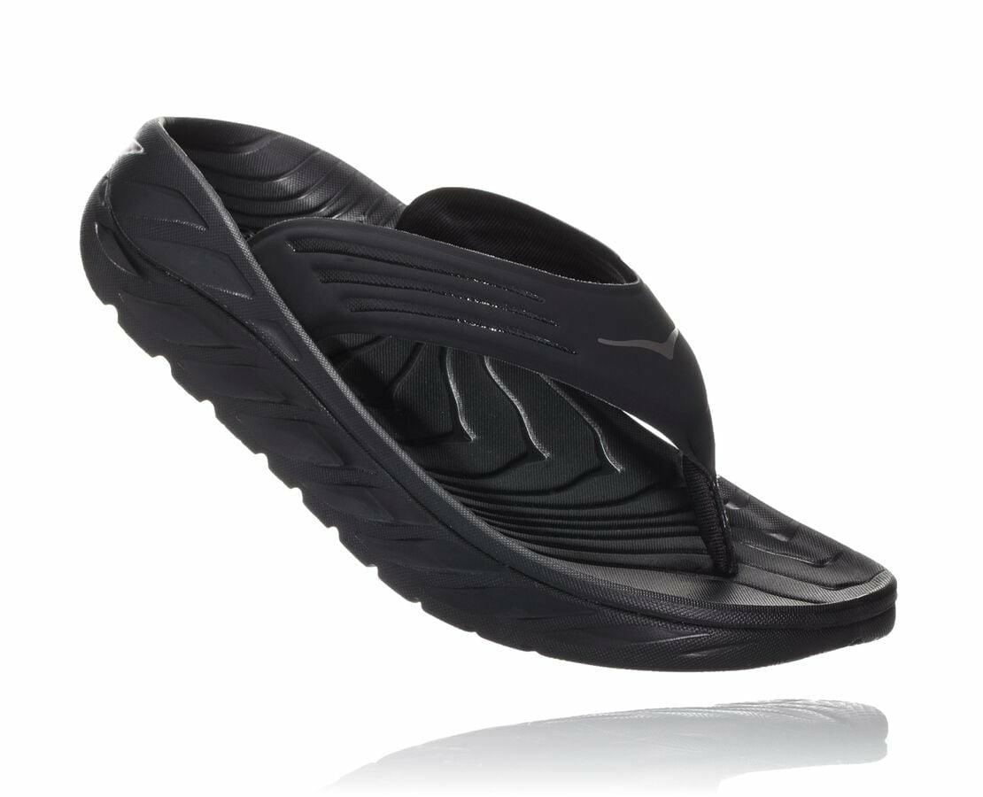 HOKA|Men's ORA Recovery Flip Black / Dark Gull Gray