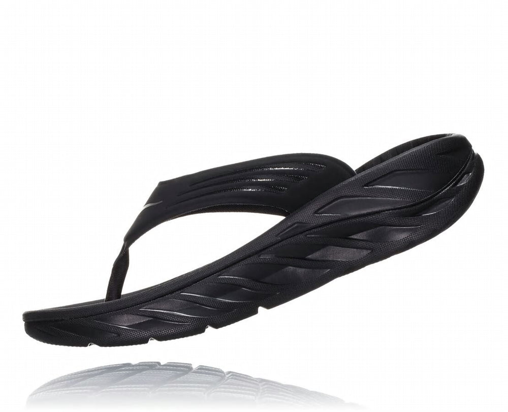HOKA|Men's ORA Recovery Flip Black / Dark Gull Gray