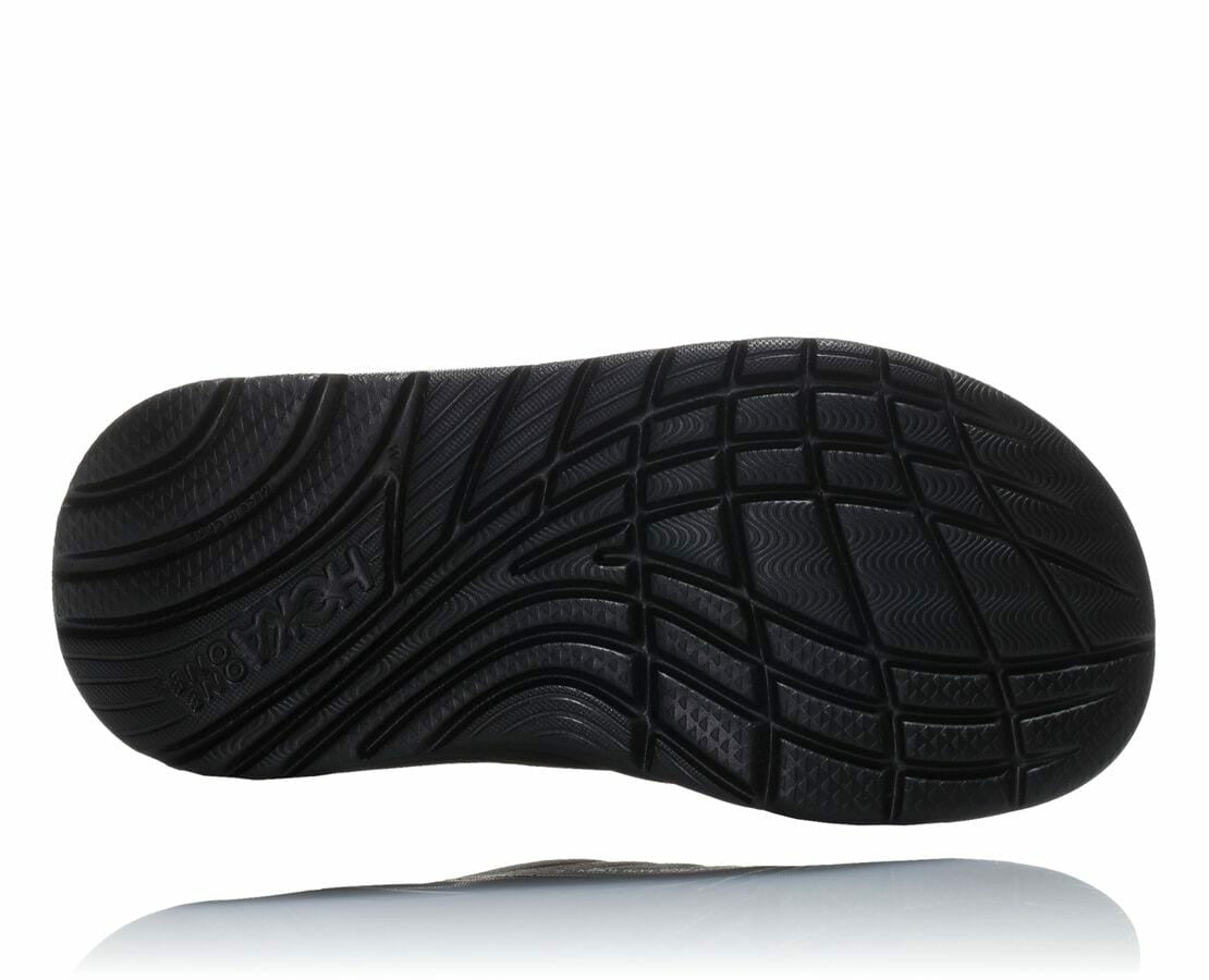 HOKA|Men's ORA Recovery Flip Black / Dark Gull Gray