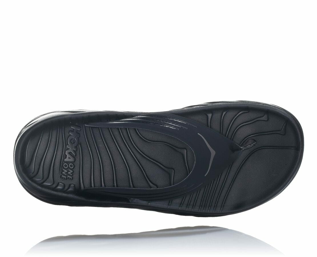 HOKA|Men's ORA Recovery Flip Black / Dark Gull Gray