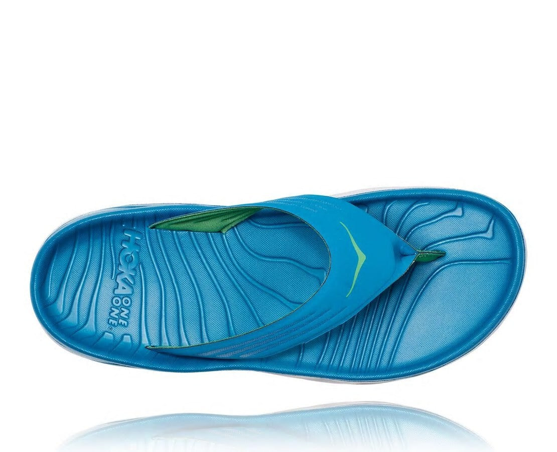 HOKA|Men's ORA Recovery Flip Blue Sapphire / Greenbriar