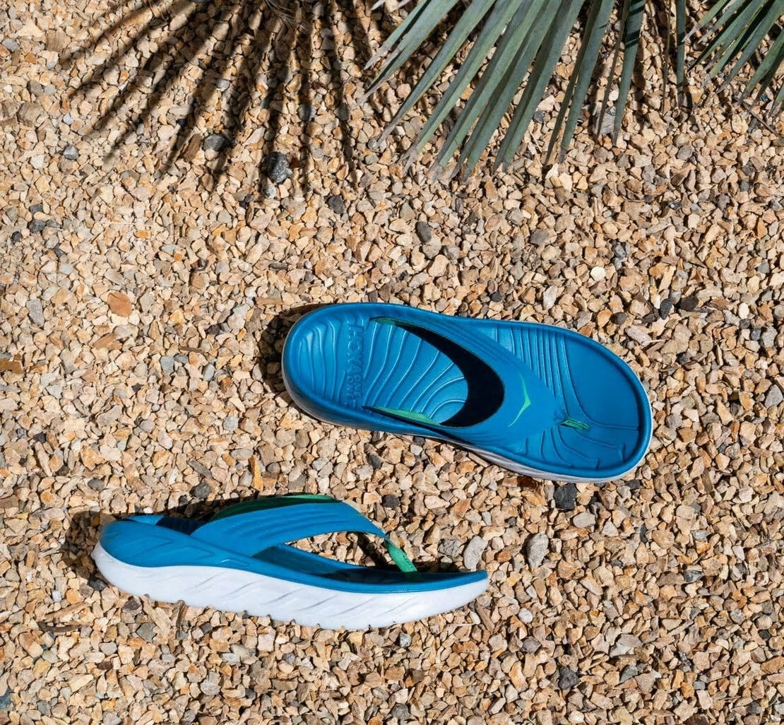 HOKA|Men's ORA Recovery Flip Blue Sapphire / Greenbriar