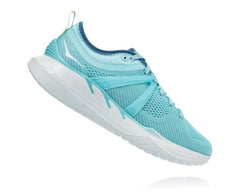 HOKA|Women's Tivra Antigua Sand / Wan Blue