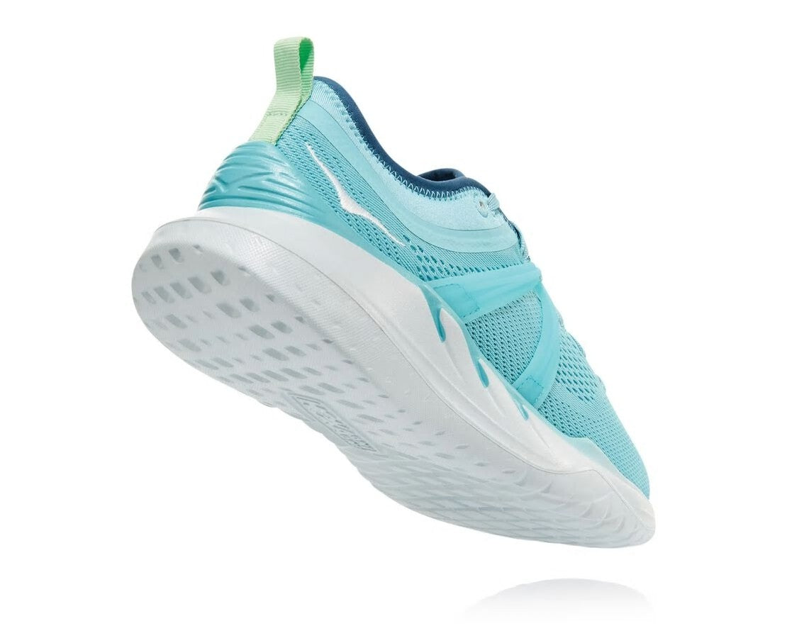HOKA|Women's Tivra Antigua Sand / Wan Blue