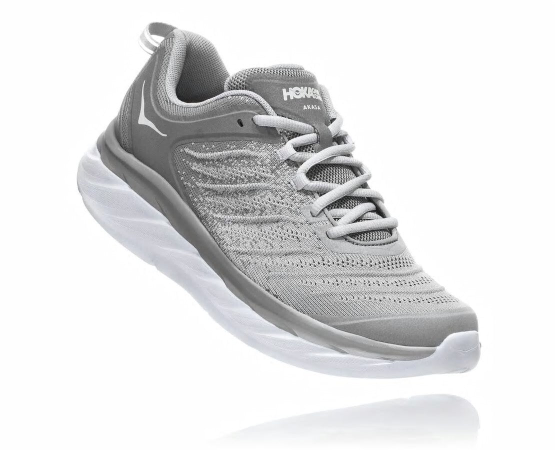 HOKA|Men's Akasa Frost Gray /Silver Sconce
