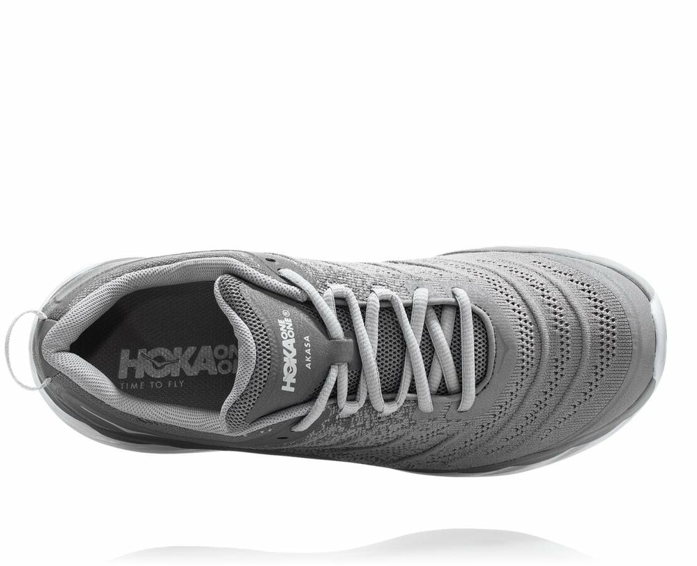 HOKA|Men's Akasa Frost Gray /Silver Sconce