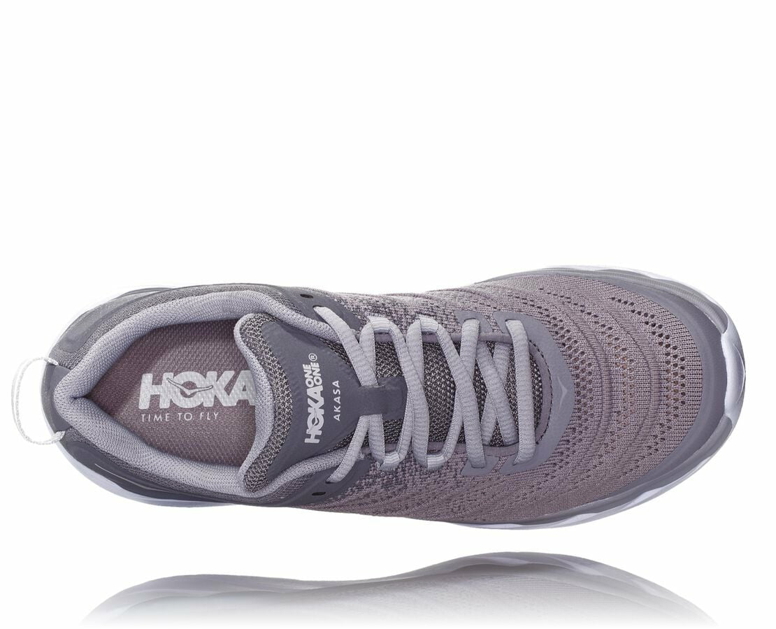 HOKA|Women's Akasa Frost Gray /Silver Sconce