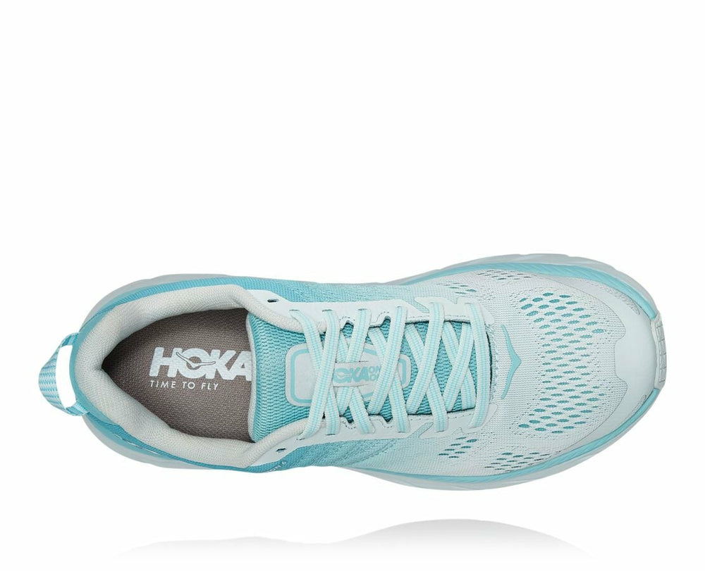 HOKA|Women's Clifton 6 Antigua Sand / Wan Blue
