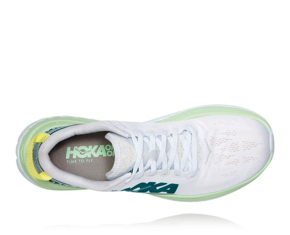 HOKA|Men's Carbon X Green Ash / White