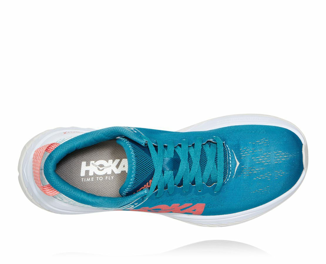 HOKA|Women's Carbon X Caribbean Sea / White