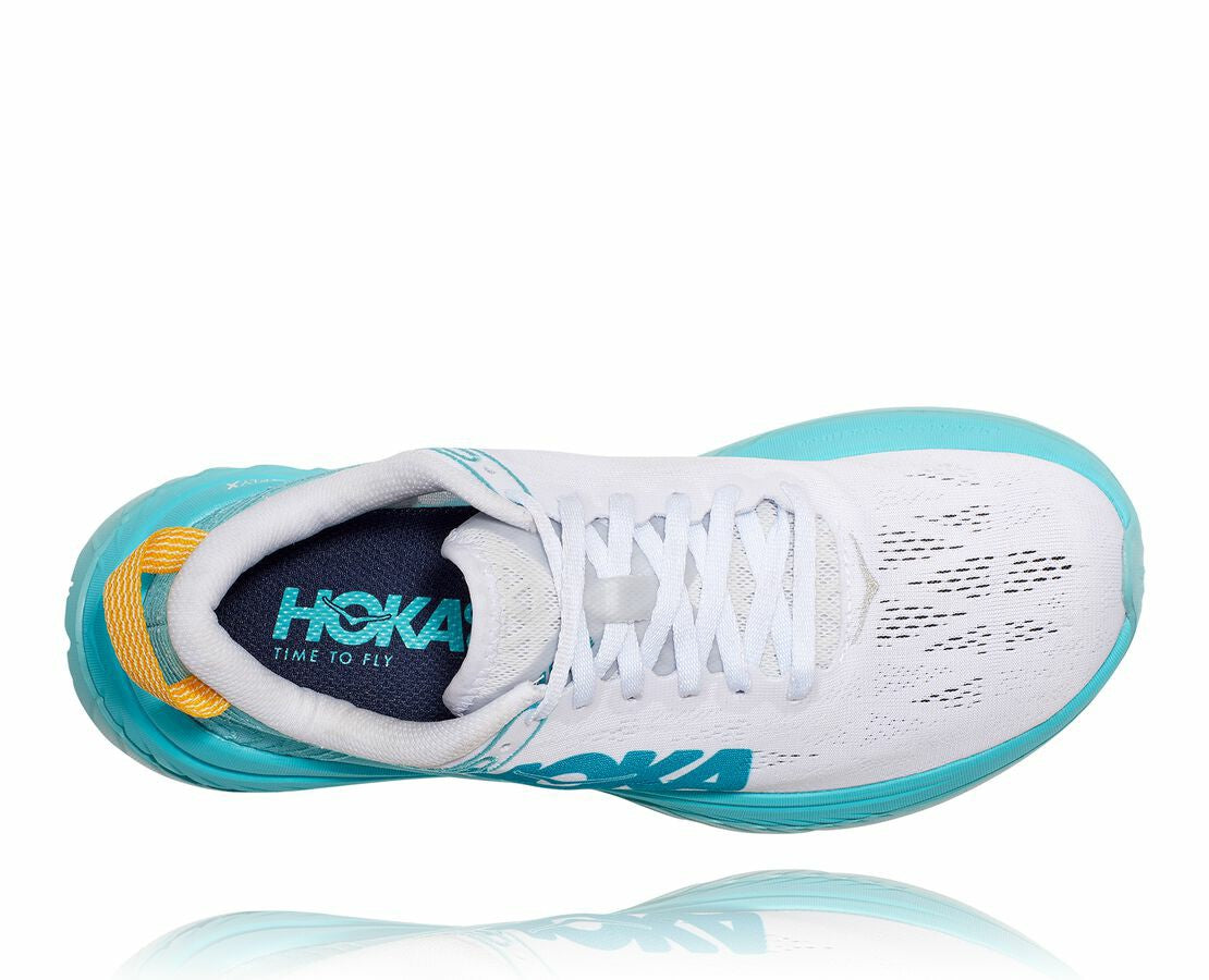 HOKA|Women's Carbon X White / Angel Blue