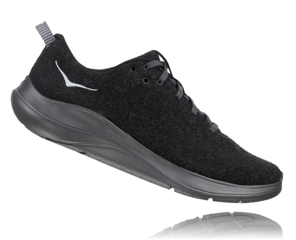 HOKA|Men's Hupana Flow Wool Black / Dark Shadow