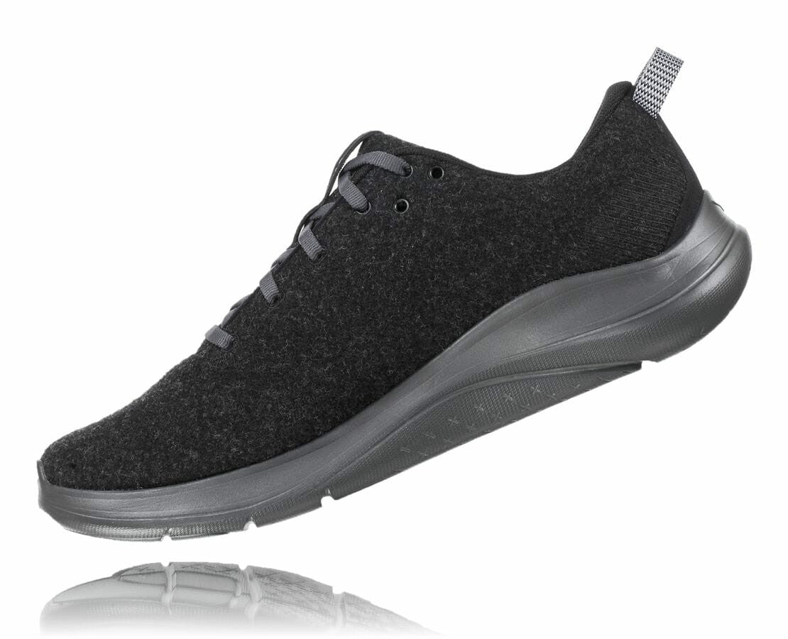 HOKA|Men's Hupana Flow Wool Black / Dark Shadow