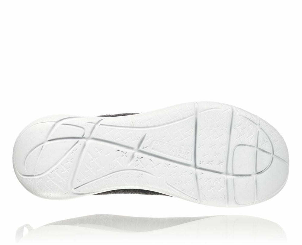 HOKA|Men's Hupana Flow Wool Dark Shadow / Charcoal Gray