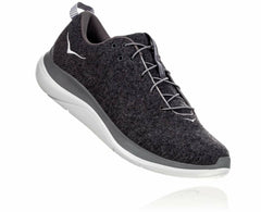 HOKA|Men's Hupana Flow Wool Dark Shadow / Charcoal Gray