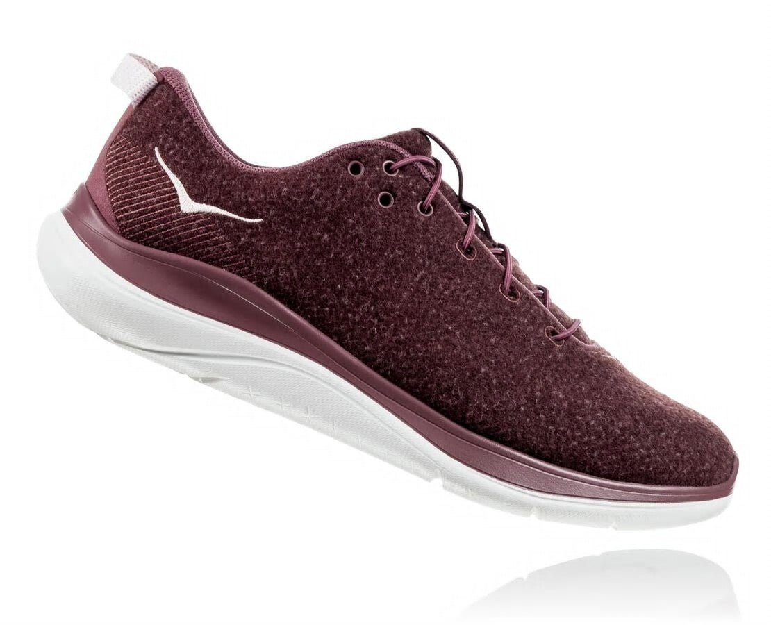 HOKA|Women's Hupana Flow Wool Rose Brown / Evening Sand
