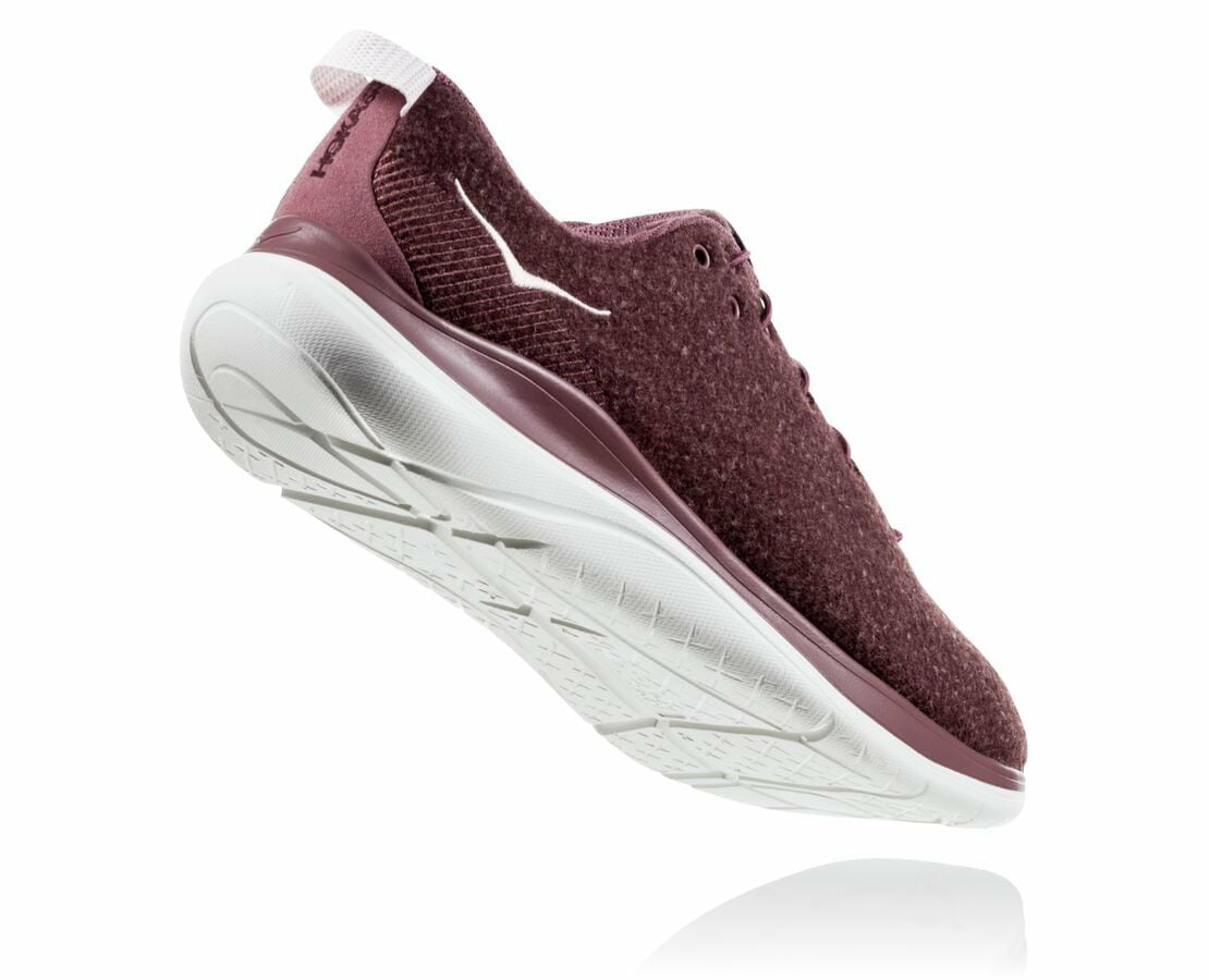 HOKA|Women's Hupana Flow Wool Rose Brown / Evening Sand