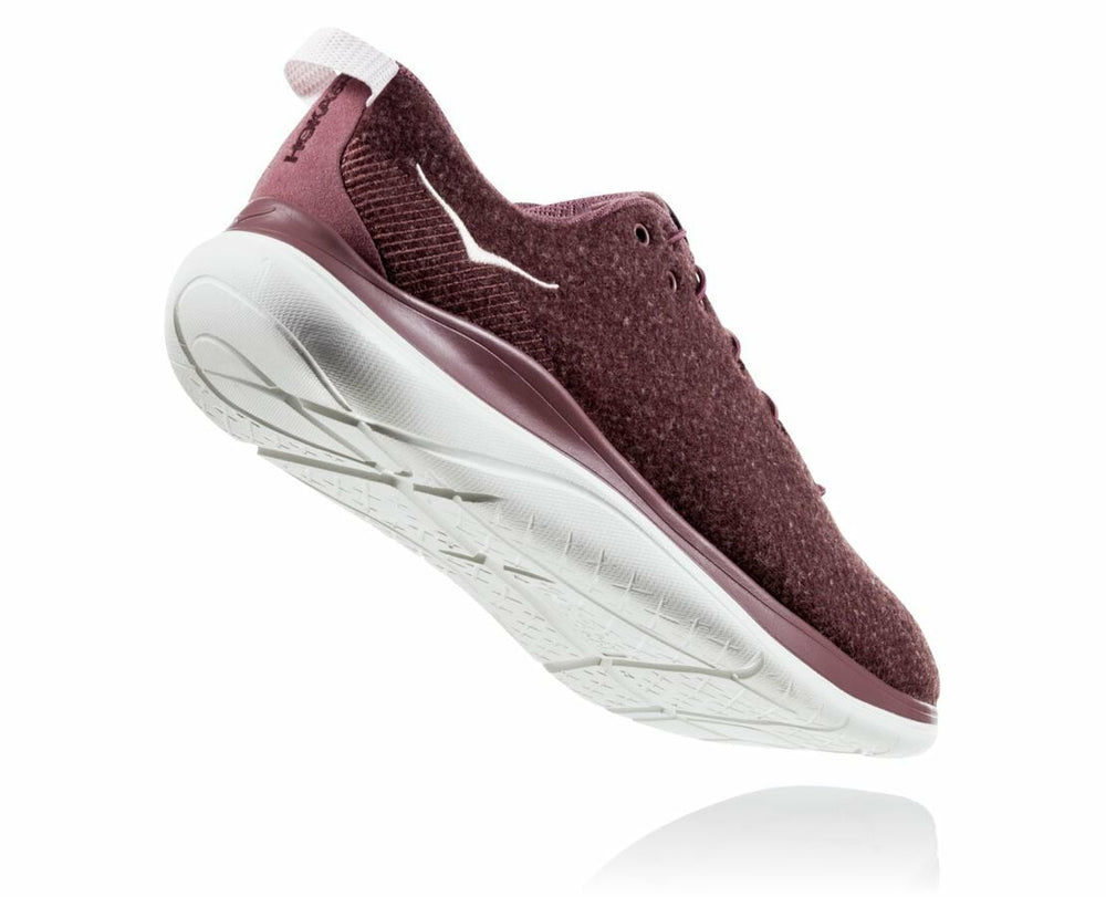 HOKA|Women's Hupana Flow Wool Rose Brown / Evening Sand