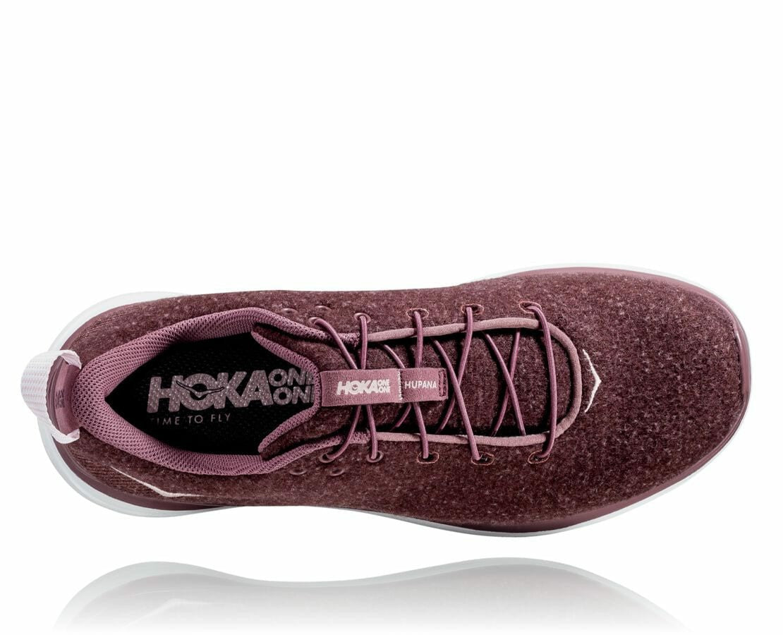 HOKA|Women's Hupana Flow Wool Rose Brown / Evening Sand