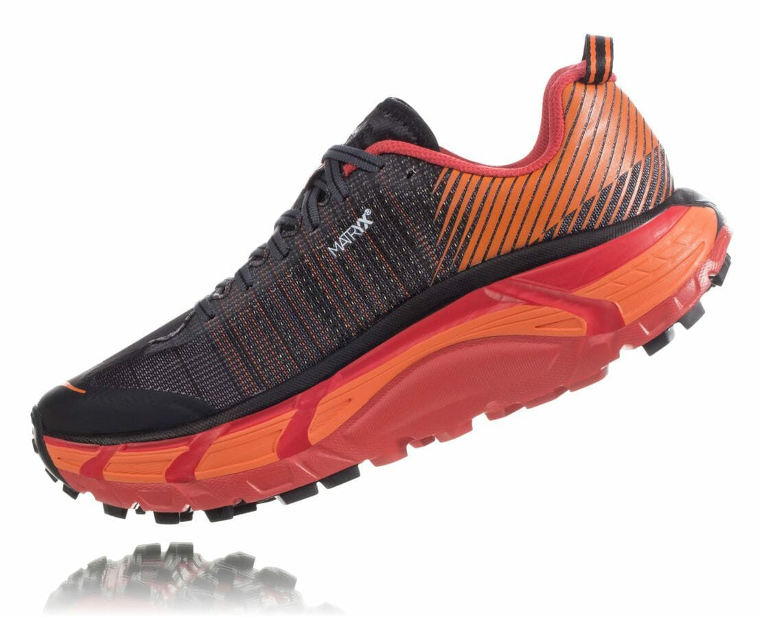 HOKA|Women's EVO Mafate 2 Black / Poppy Red
