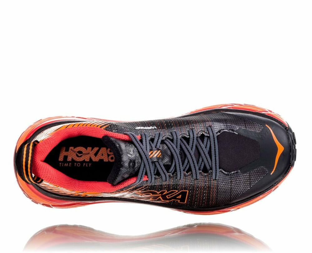 HOKA|Women's EVO Mafate 2 Black / Poppy Red