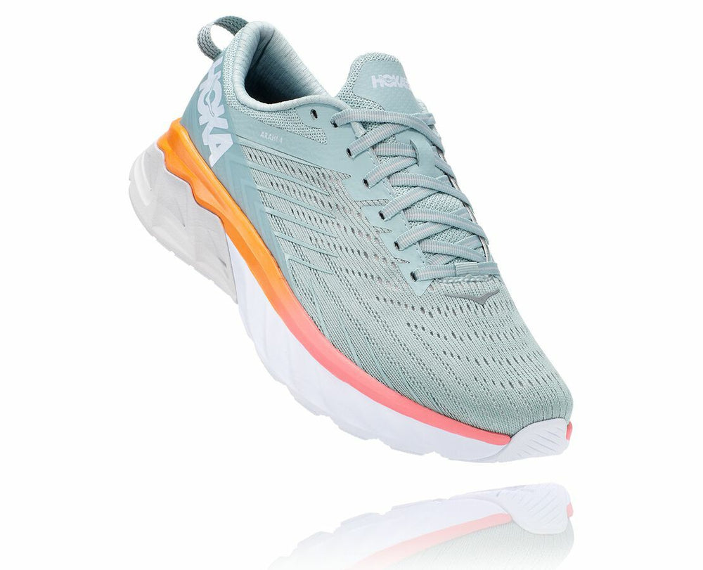 HOKA|Women's Arahi 4 Blue Haze / Lunar Rock