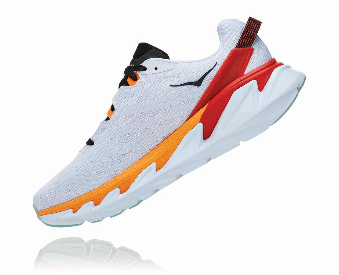 HOKA|Men's Elevon 2 White / Blazing Orange