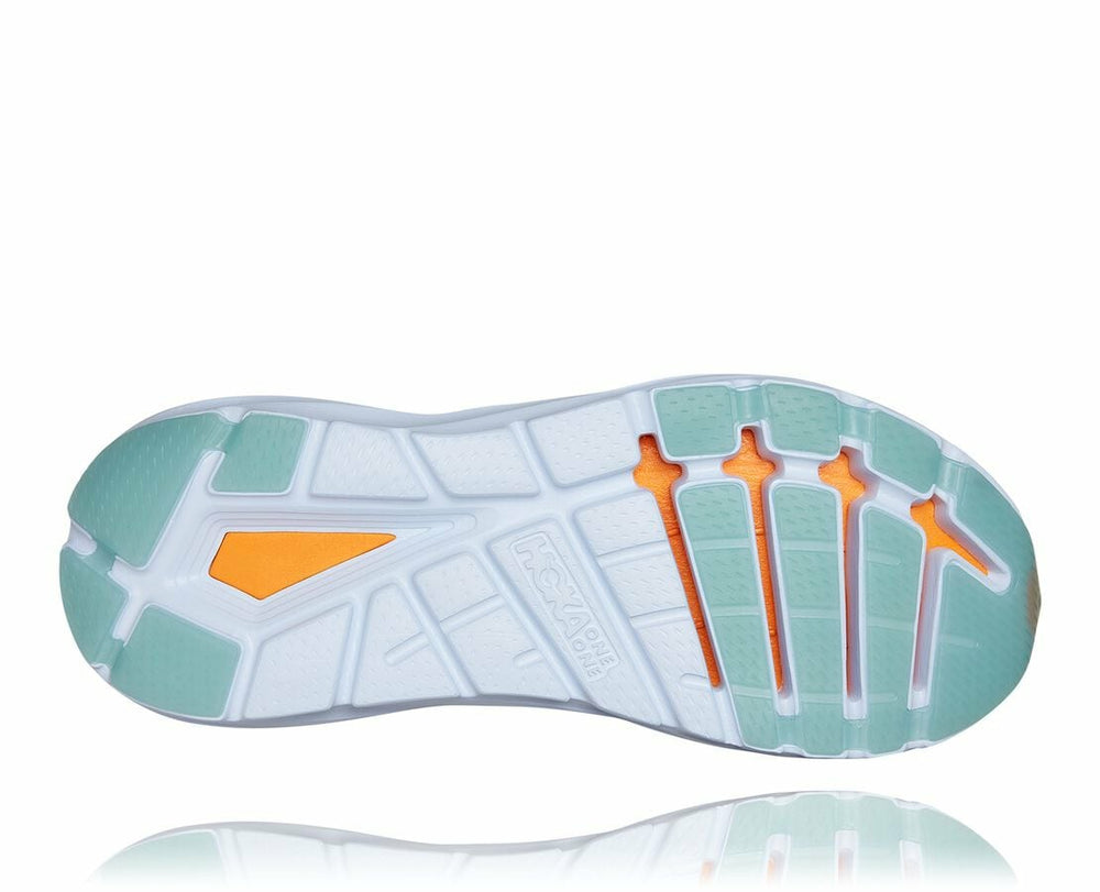 HOKA|Men's Elevon 2 White / Blazing Orange