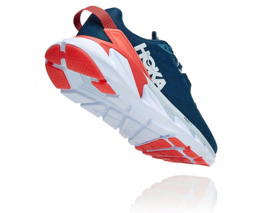 HOKA|Women's Elevon 2 Moroccan Blue / Hot Coral
