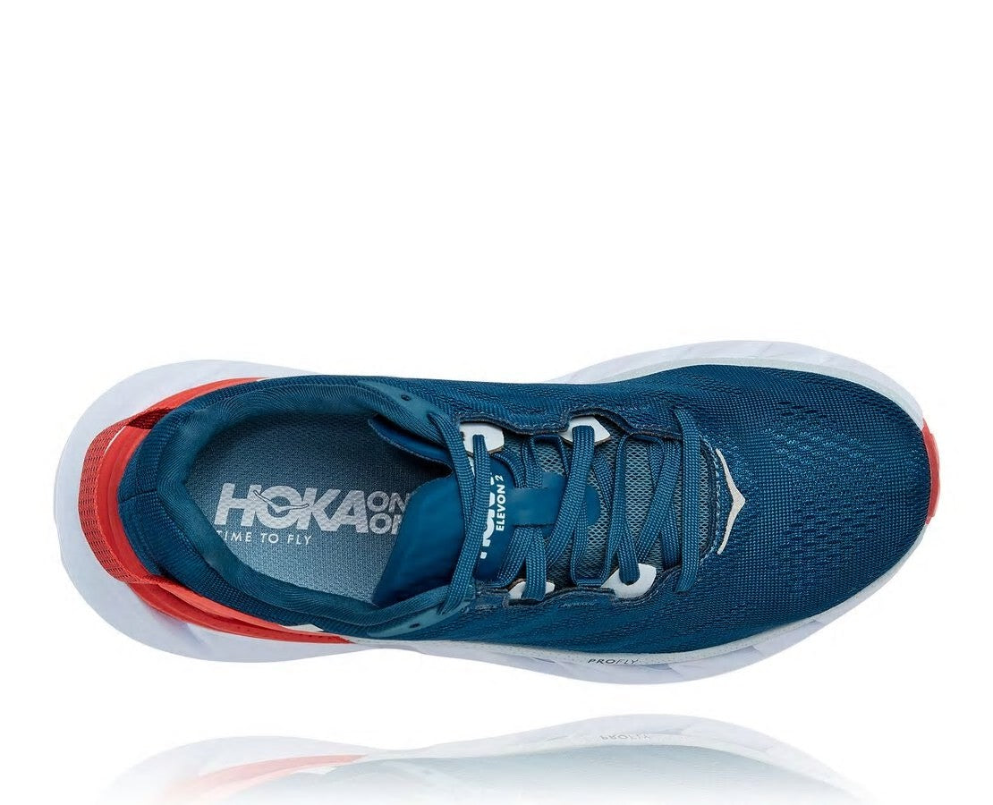 HOKA|Women's Elevon 2 Moroccan Blue / Hot Coral