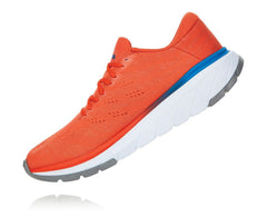 HOKA|Men's Cavu 3 Mandarin Red / White