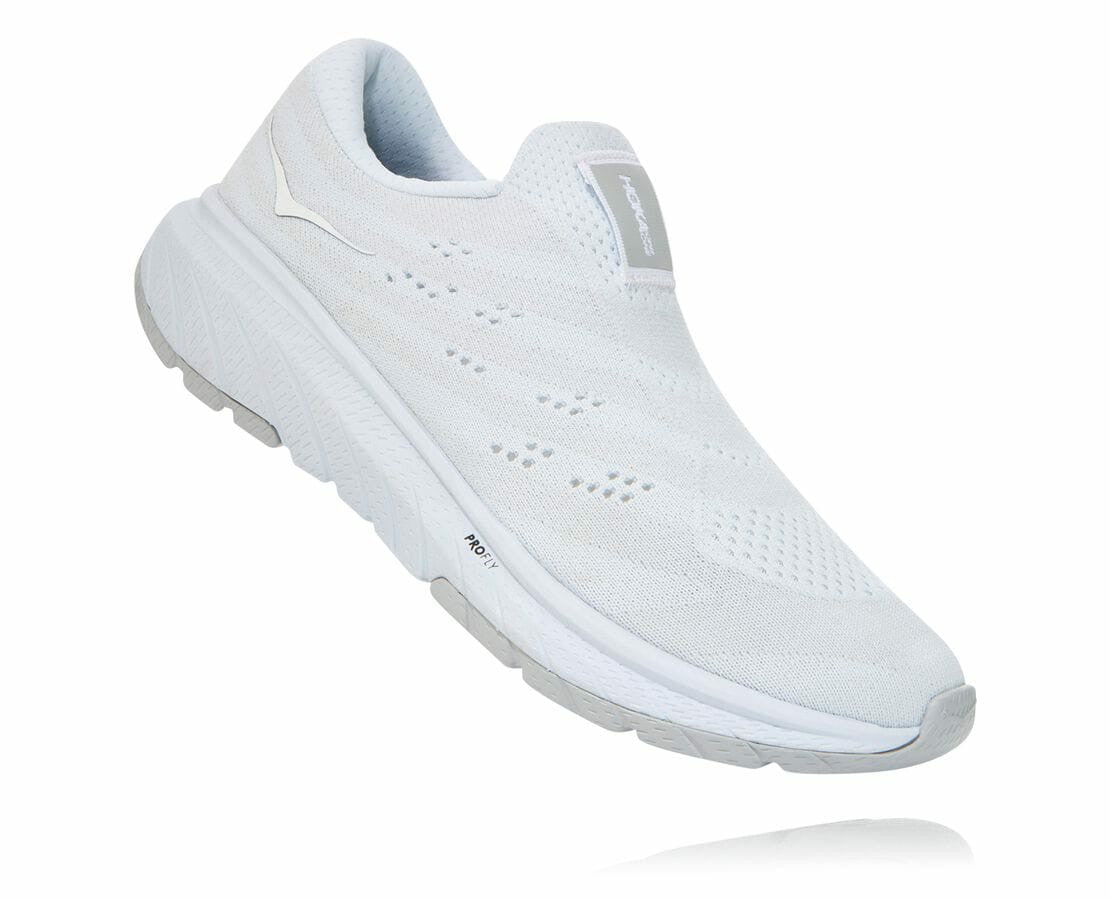 HOKA|Women's Cavu 3 Slip White / Lunar Rock