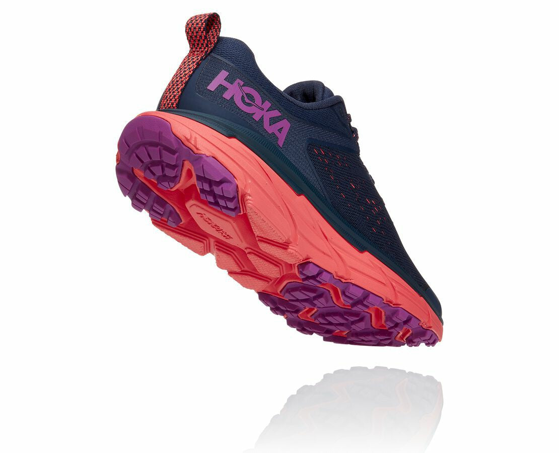 HOKA|Women's Challenger ATR 6 Black Iris / Hot Coral