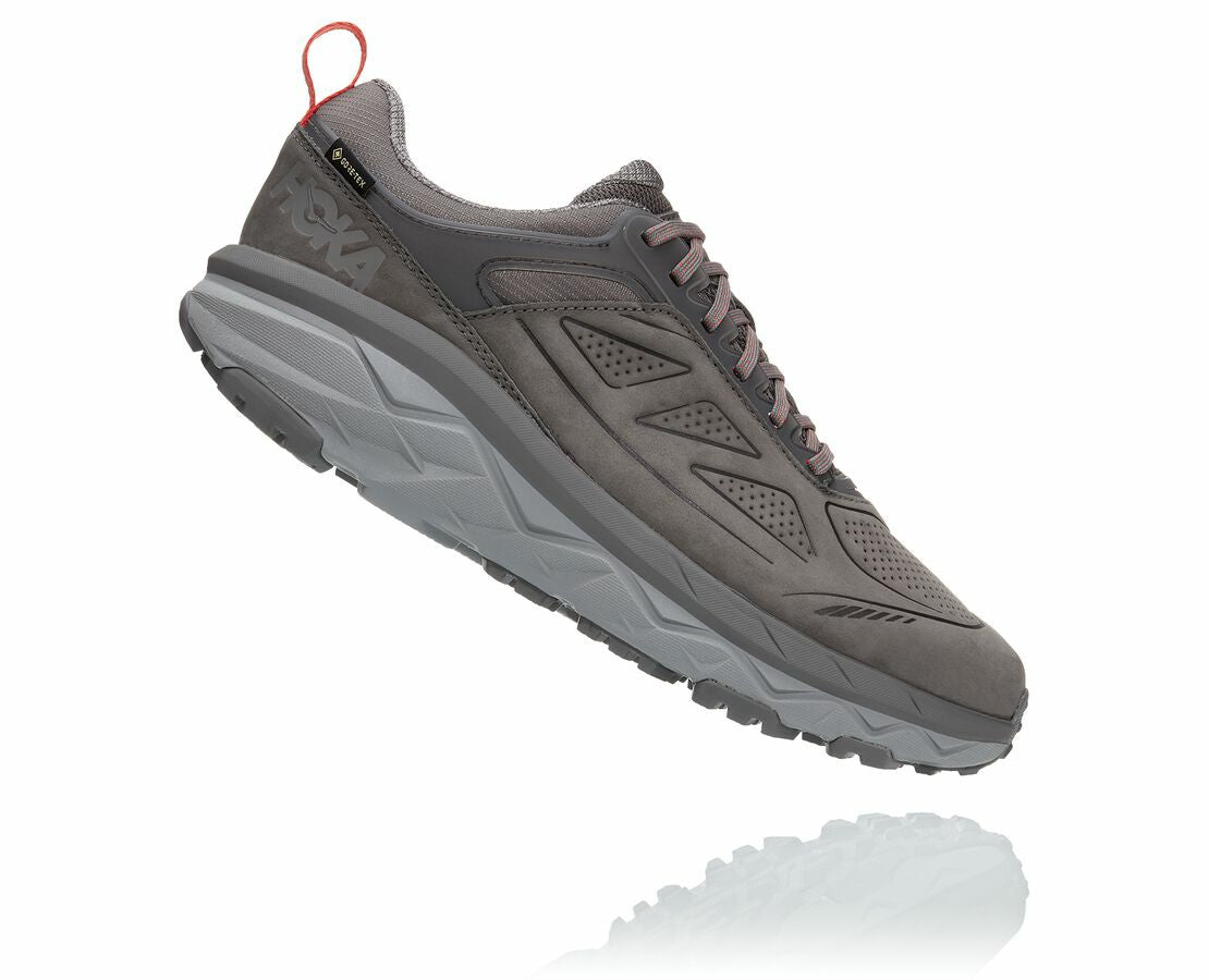 HOKA|Men's Challenger Low GORE-TEX Charcoal Gray / Fiesta
