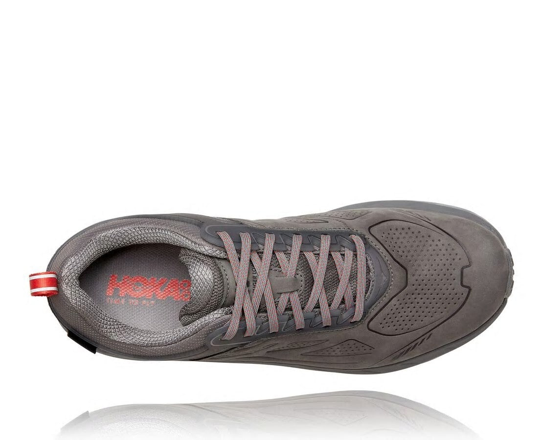 HOKA|Men's Challenger Low GORE-TEX Charcoal Gray / Fiesta